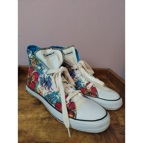 Airwalk Other - Airwalk Floral Print Hi-top Skater Sneakers Size 10